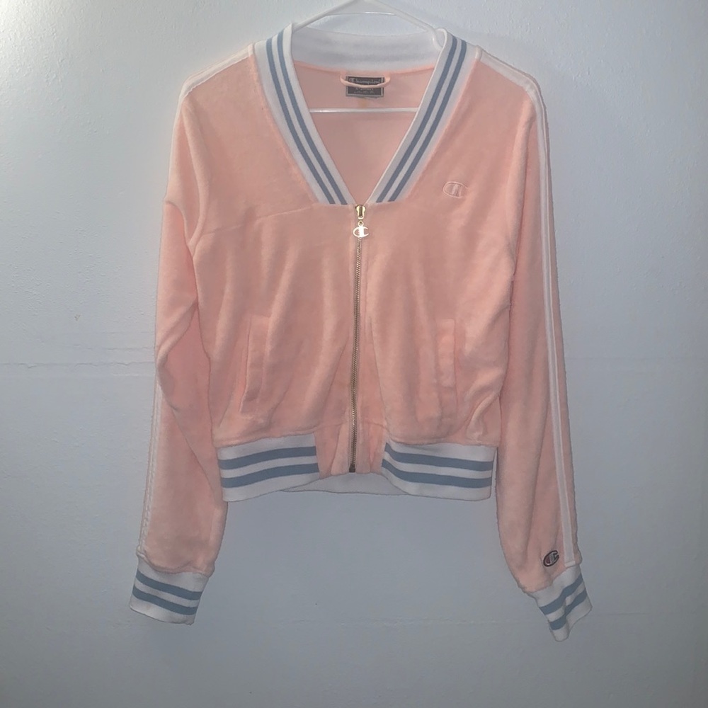 Champion Terry Cloth Pink Jacket Size XSmall